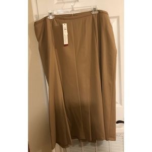 Talbots Italian Flannel Skirt Camel 18w NWT
